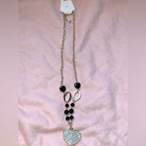 Heart shaped diamond necklace